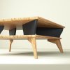Yvette table basse en bois noir et design contemporain