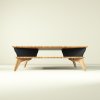 Yvette table basse en bois noir et design contemporain