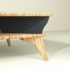 Yvette table basse noir design et éthique de 90 cm
