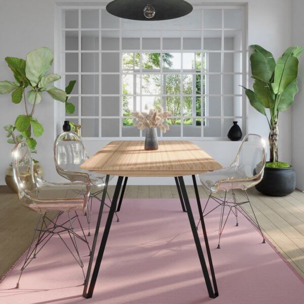 Constant-table de salle a manger design en baubuche hêtre multiligne