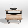 meuble de salle de bain de110 cm moderne sur pied entièrement monté collection bois et bains eugénie (5)