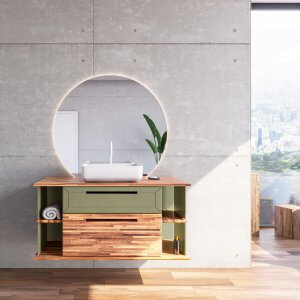 meuble sdb suspendu bois massif made in France design et durable Bois et Bains idéat magasine